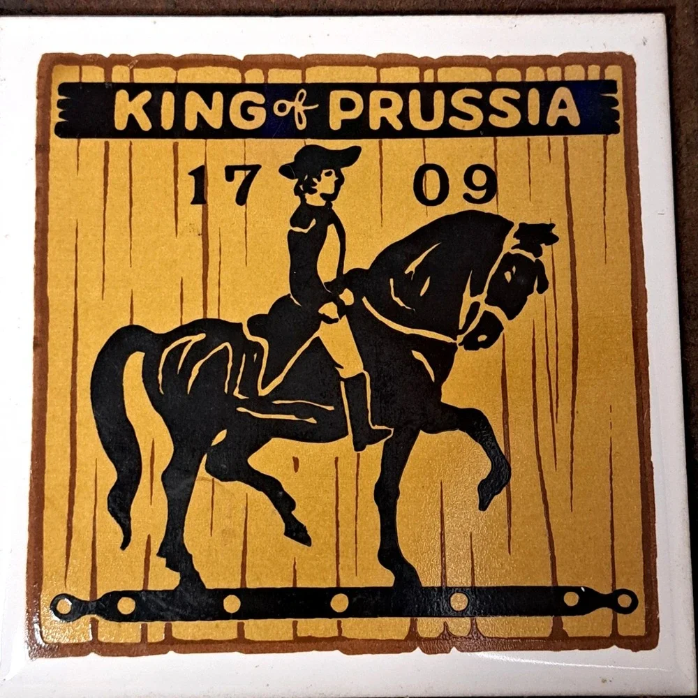 Vintage King Of Prussia 1709 Made In Japan Trivet Wall Cast Iron Tile Decor